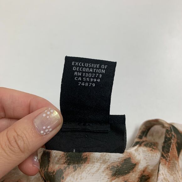 Wrangler Retro Blouse Womens XL Extra Large Cheetah Sheer Ruffle Tiered Sleeve - Picture 11 of 15